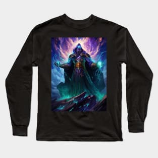 space wizard with shining eyes Long Sleeve T-Shirt